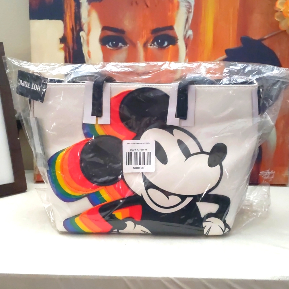 Loungefly Rainbow Mickey Satchel